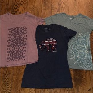 Three brand name t shirts